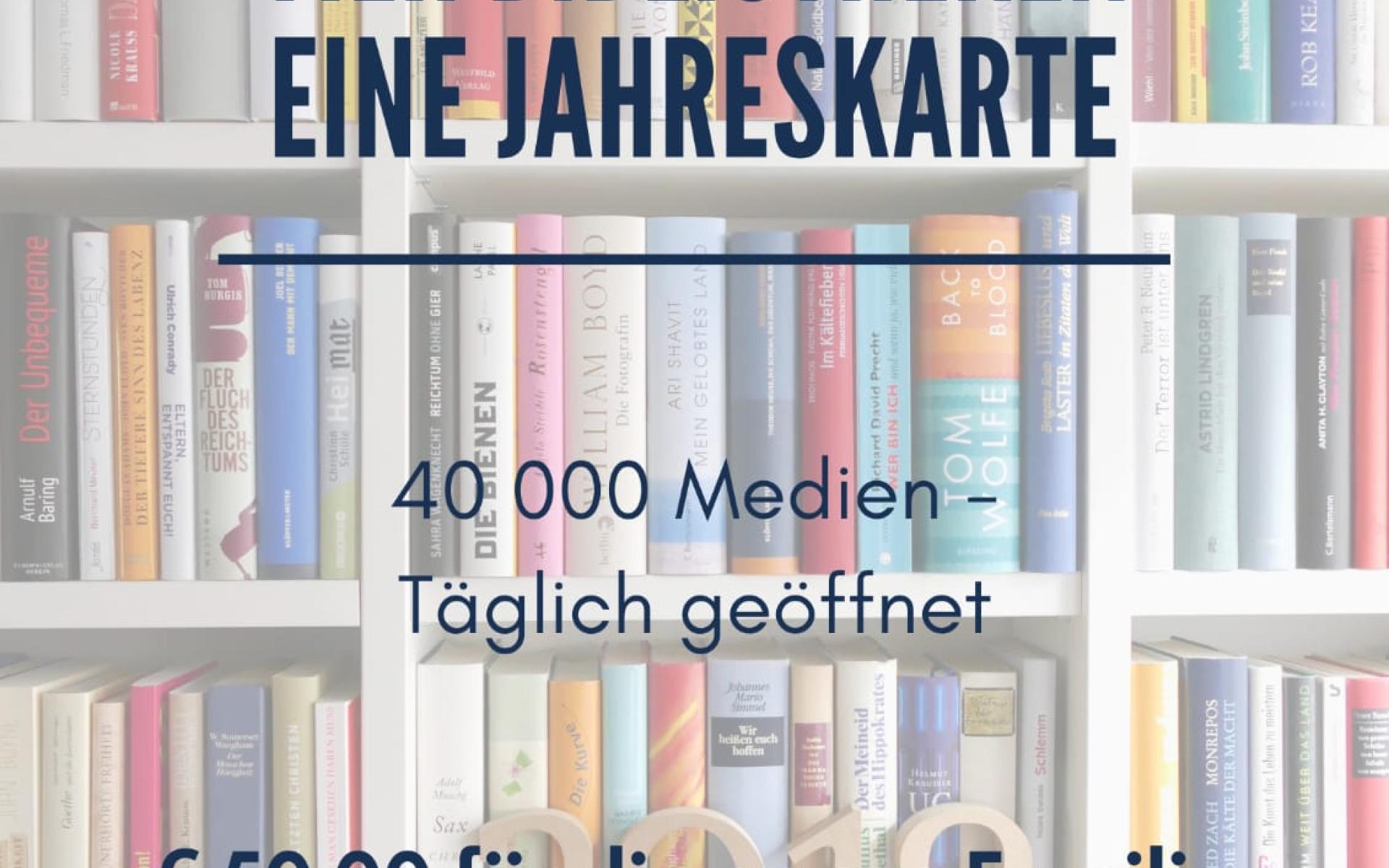 Vier Bibliotheken eine Jahreskarte